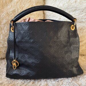 Louis Vuitton Artsy Handbag Monogram Empreinte Leather MM - Black